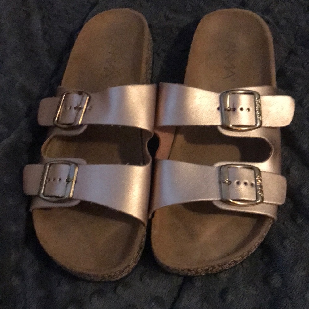 Rose gold sandals